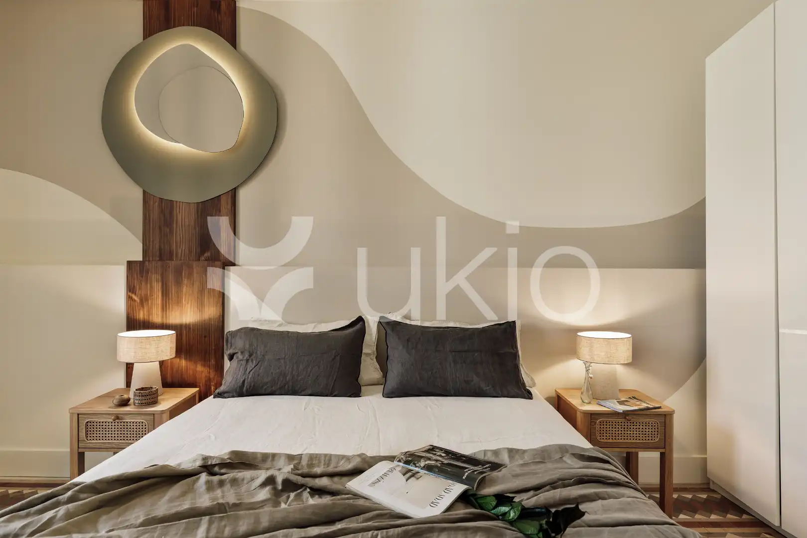 Schlafzimmer von Wohnungen zur Miete in Barcelona mit Klimaanlage, Heizung und Terrasse