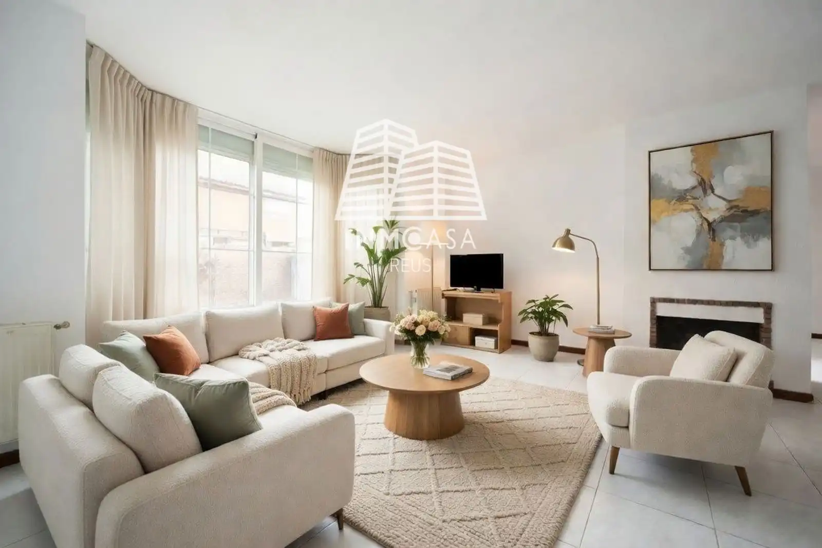 Sala de estar de Casa adosada en venta en Mejorada del Campo con Calefacción, Jardín privado y Terraza