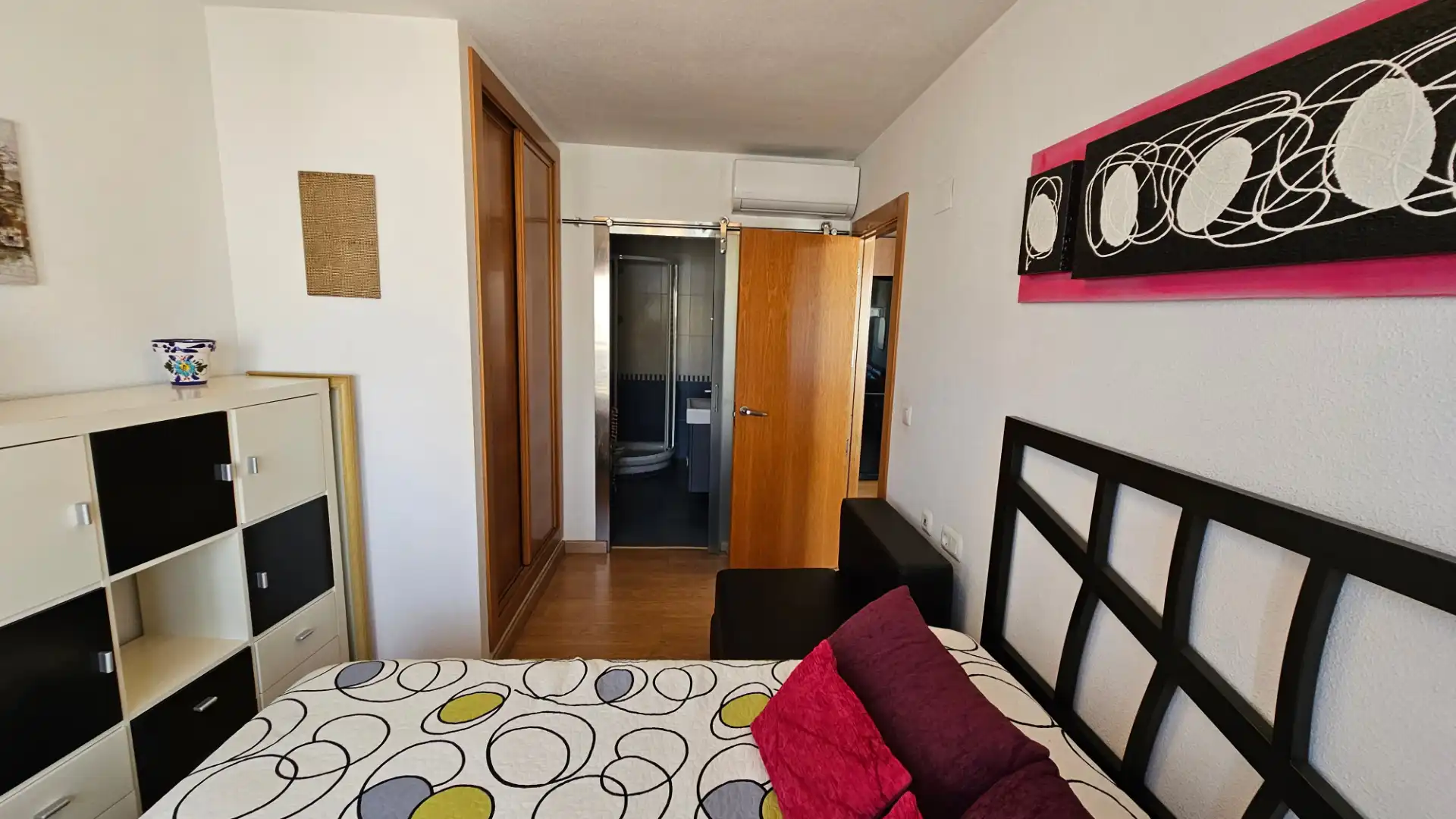 Bedroom of Flat for rent in El Campello  with Air Conditioner, Heating and Parquet flooring