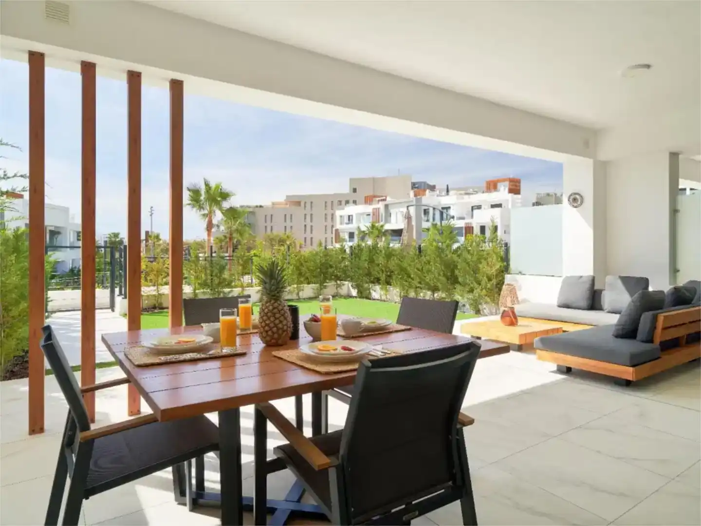 Terrace of Flat for rent in Estepona  with Air Conditioner, Swimming Pool and Balcony