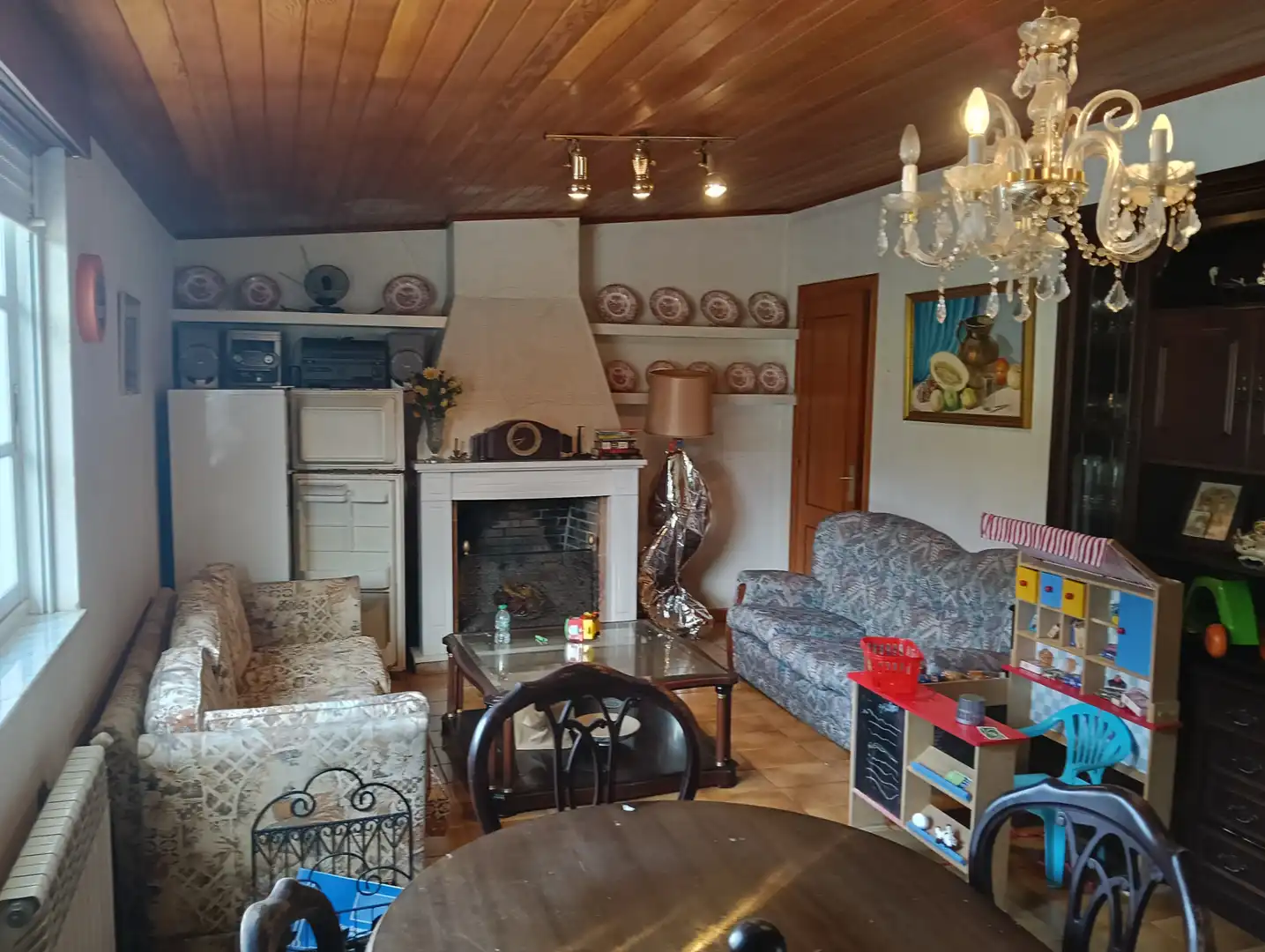 Sala d'estar de Casa adosada en venda en Oza dos Ríos amb Calefacció, Jardí privat i Traster