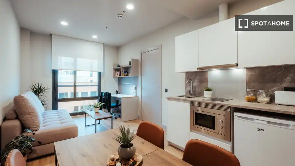 Kitchen of Flat for share in Barcelona  with Air Conditioner, Heating and Furnished