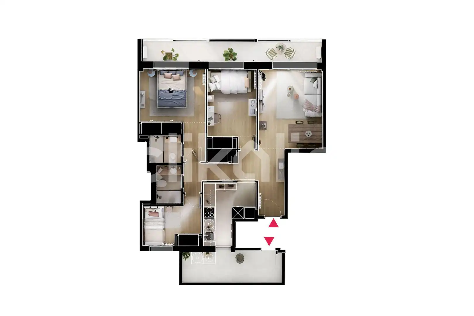 Bedroom of Flat for sale in Sevilla  with Air Conditioner and Terrace