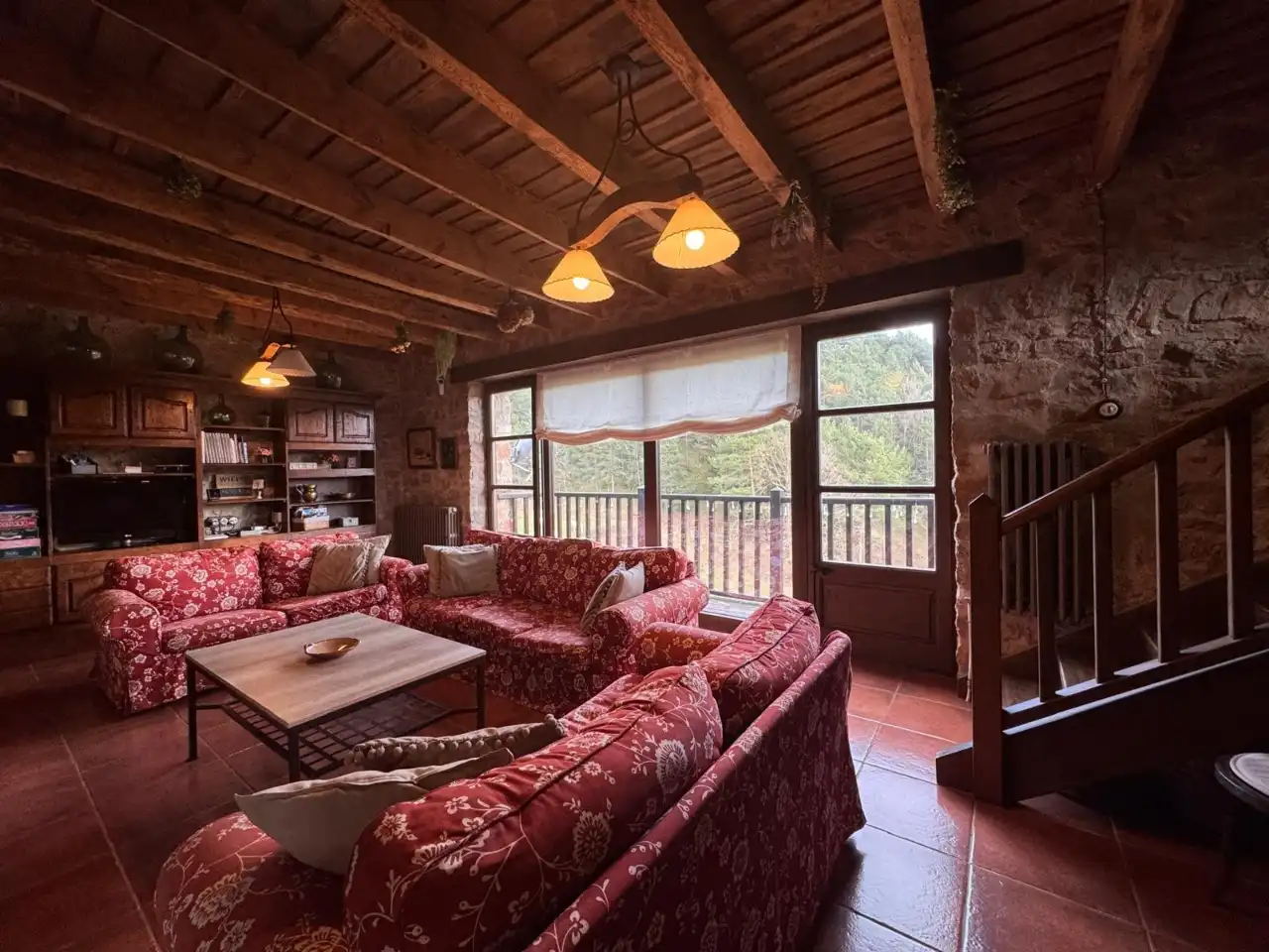 Living room of Country homes for sale in Ripoll  with Private garden, Parquet flooring and Terrace