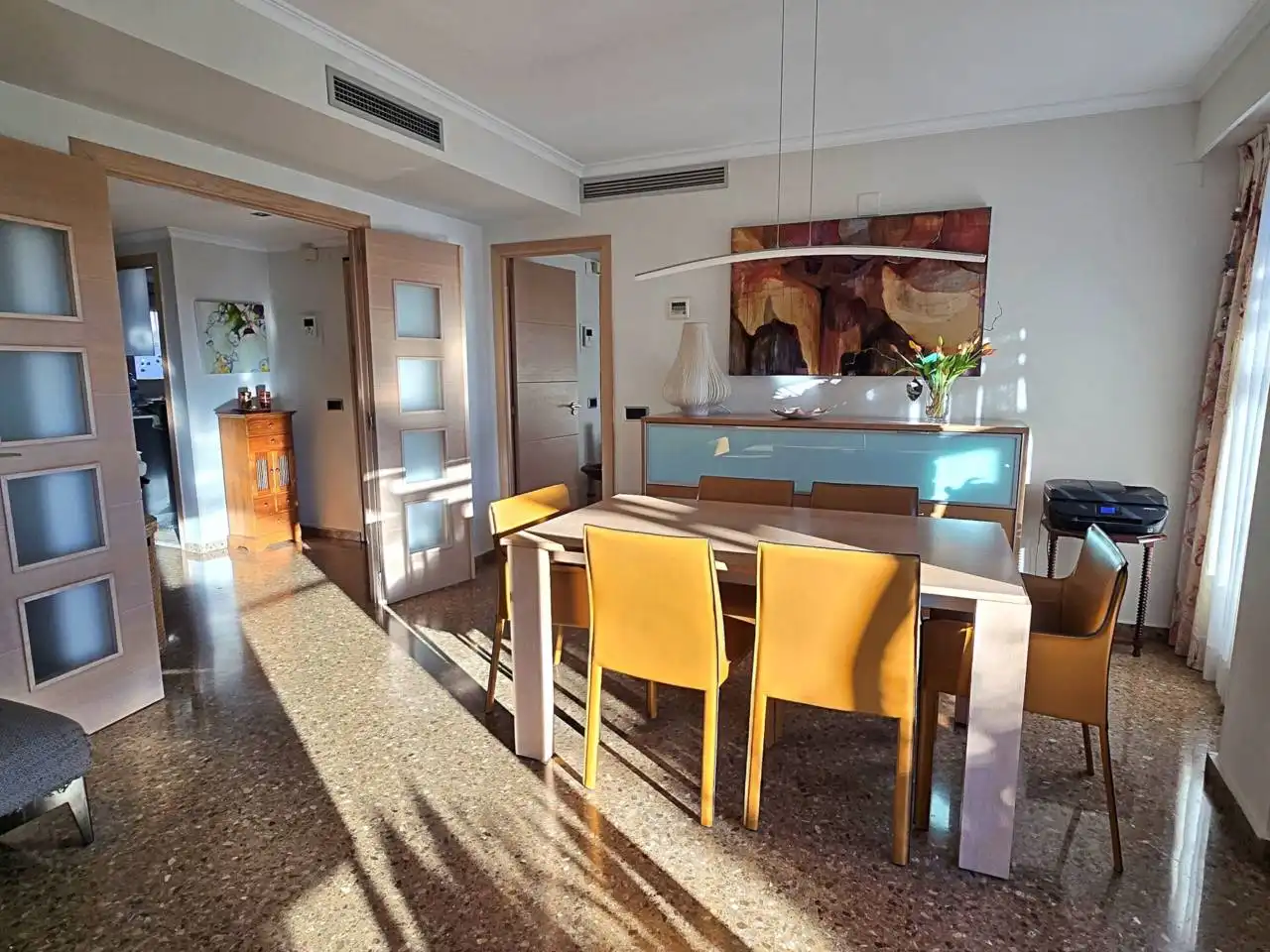 Esszimmer von Dachboden zum Verkauf in Valencia mit Klimaanlage, Heizung und Terrasse