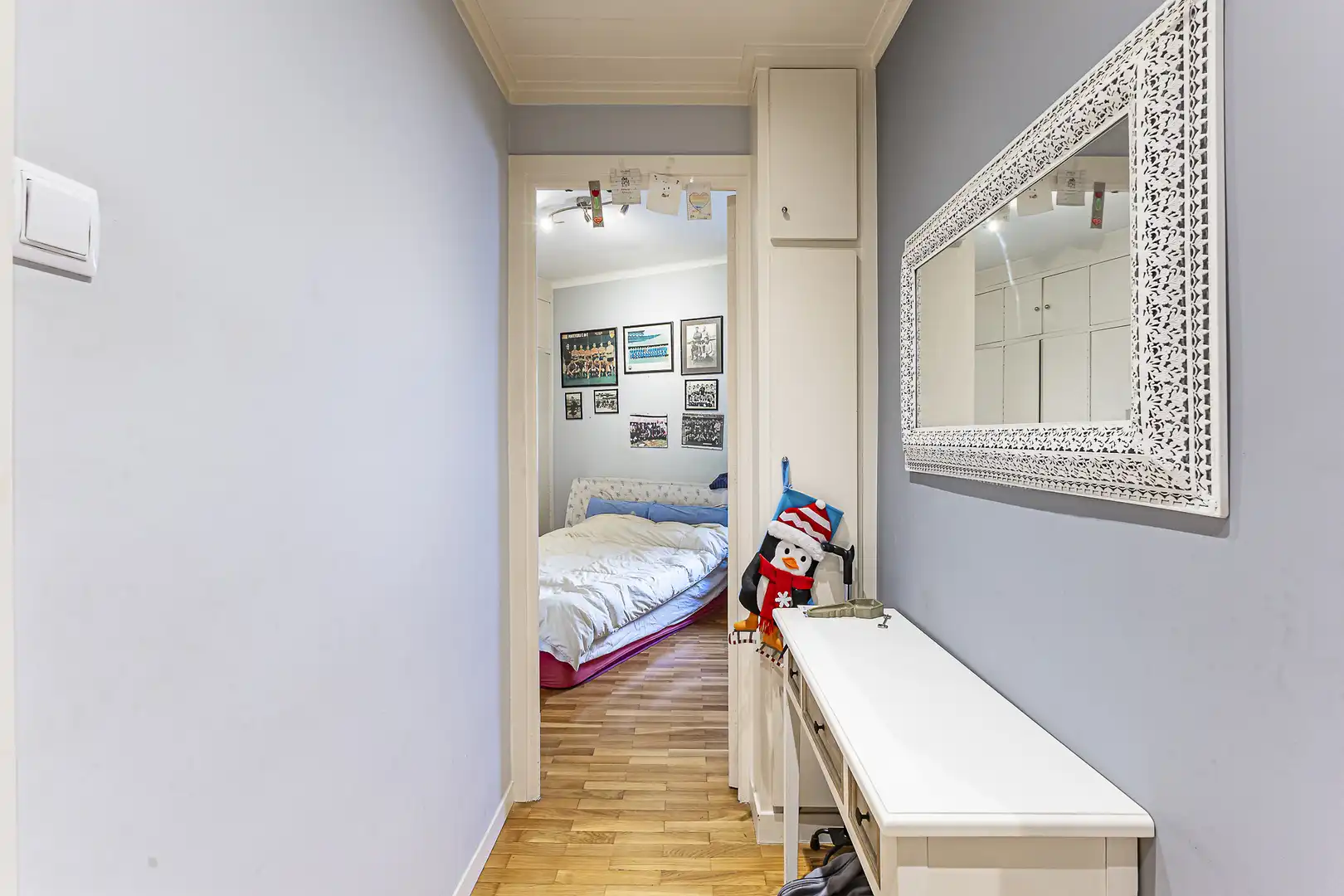 Schlafzimmer von Dachboden zum Verkauf in Barcelona mit Klimaanlage, Heizung und Parkett