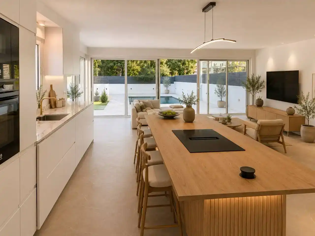 Dining room of Houses for sale in Marbella  with Air Conditioner, Swimming Pool and Balcony