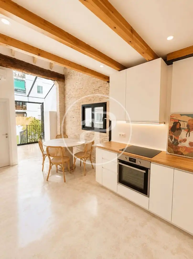 Küche von Wohnung zur Miete in Valencia mit Klimaanlage, Heizung und Terrasse