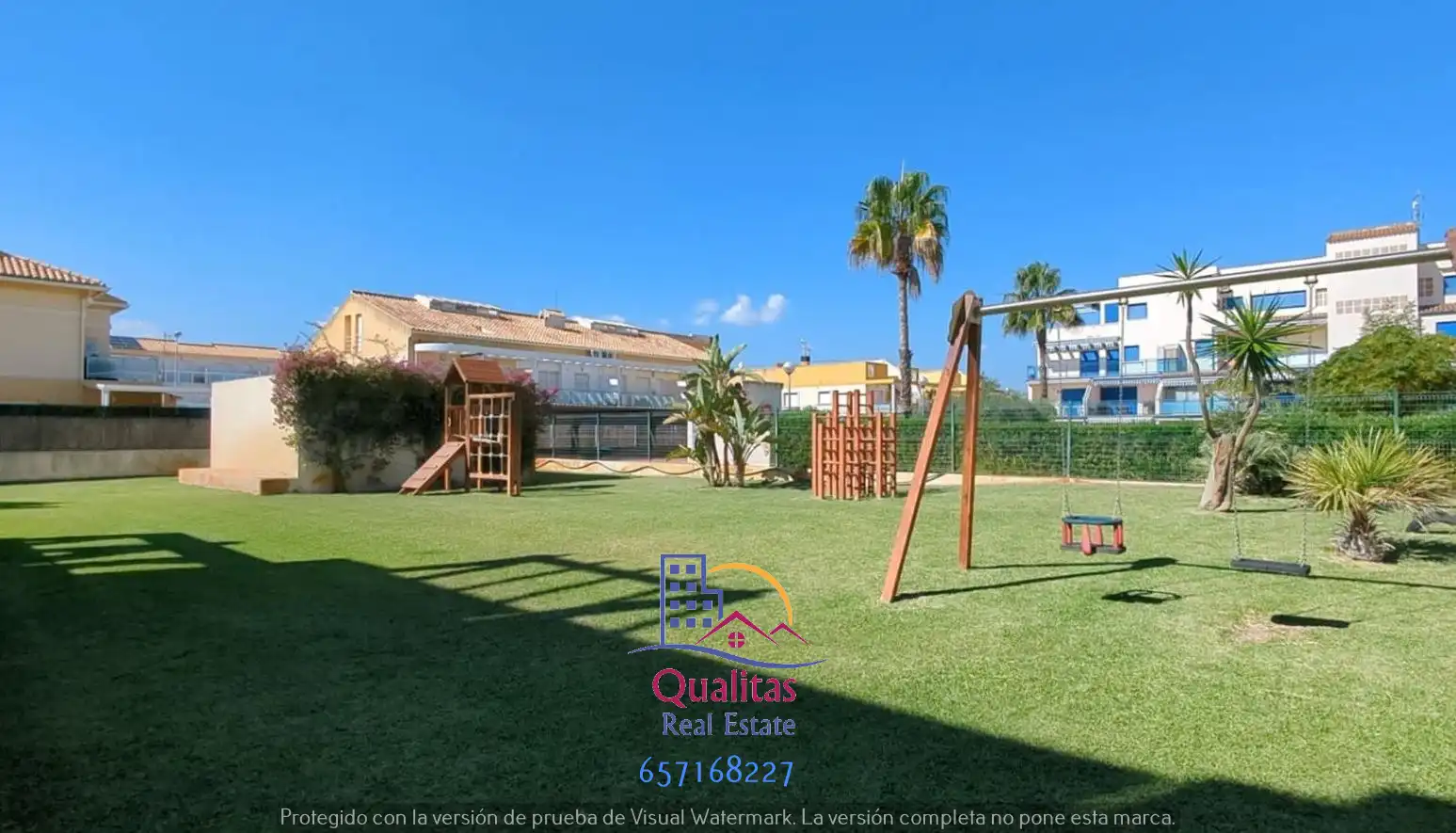 Garten von Wohnungen zum Verkauf in Oliva mit Klimaanlage, Heizung und Privatgarten