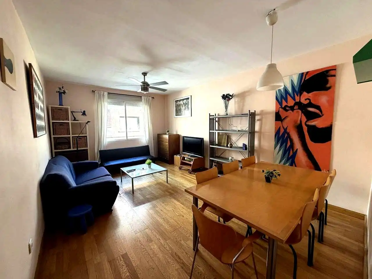 Sala de estar de Piso de alquiler en Madrid con Aire acondicionado, Calefacción y Parquet