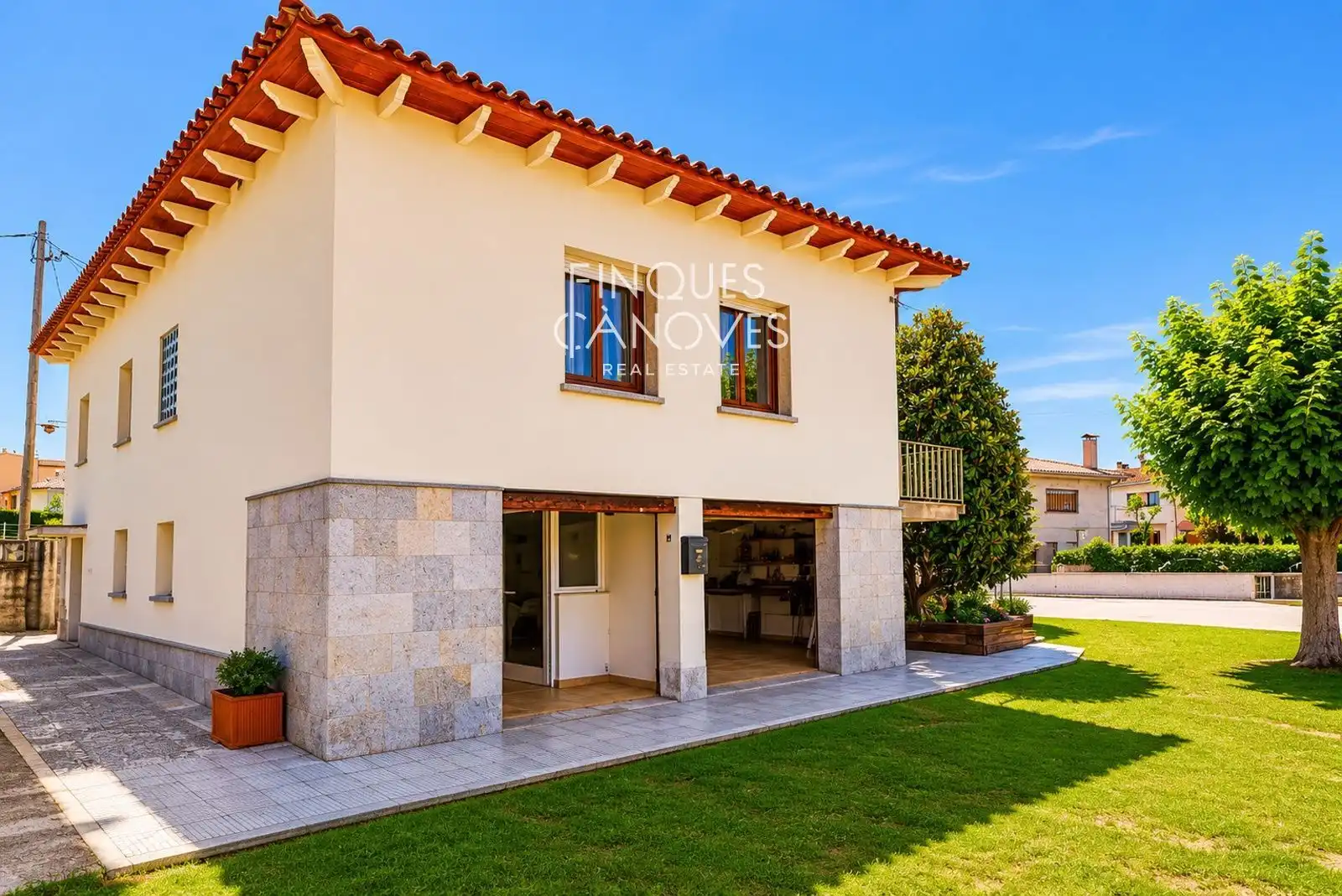 Vista exterior de Casa o xalet en venda en Caldes de Malavella amb Calefacció, Terrassa i Traster