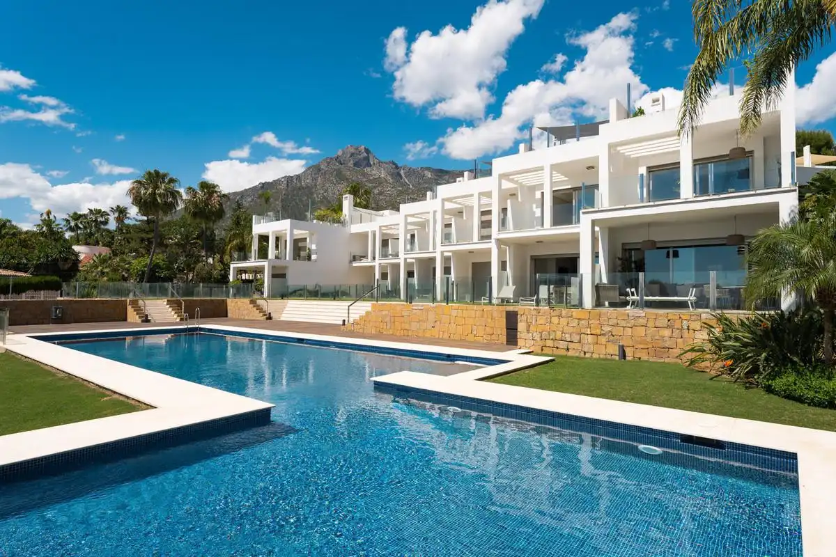 Exterior view of Detached homes for rent in Marbella  with Air Conditioner, Heating and Private garden