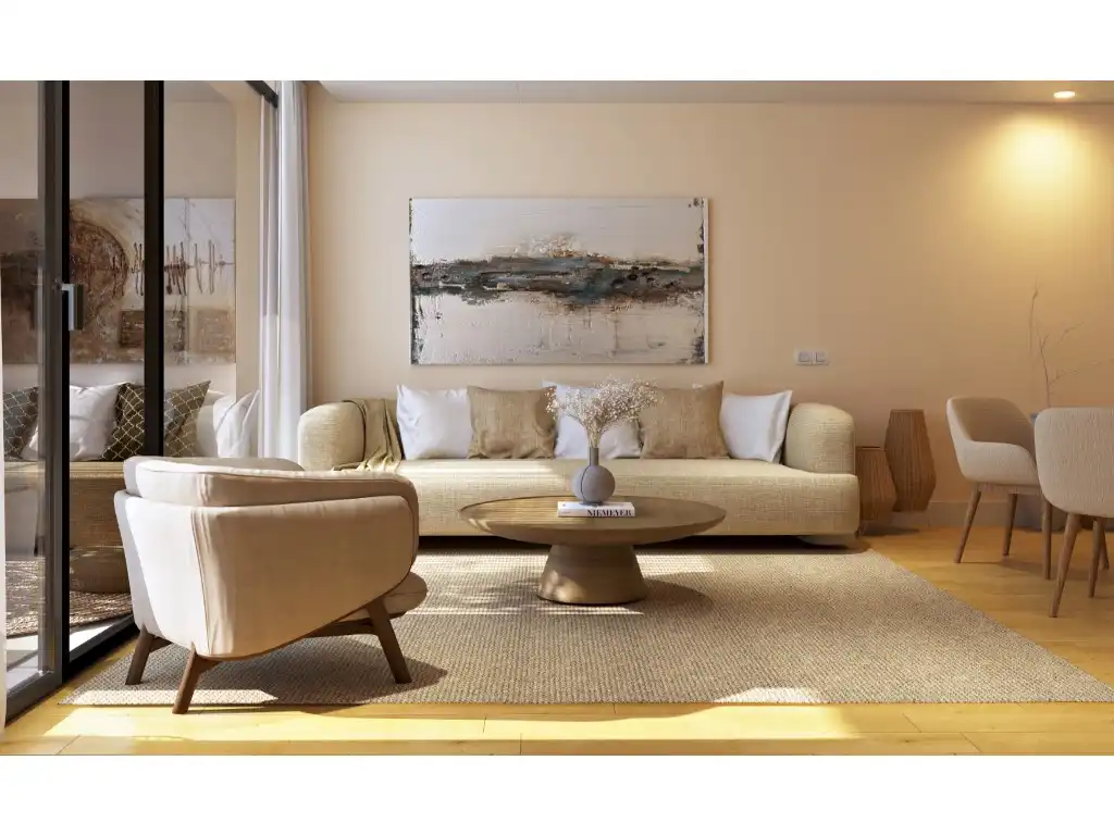 Sala d'estar de Apartament en venda en  Palma de Mallorca amb Aire condicionat, Jardí privat i Terrassa