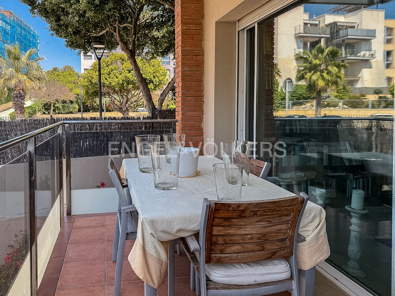Terrasse von Wohnungen miete in Mataró mit Klimaanlage, Heizung und Schwimmbad