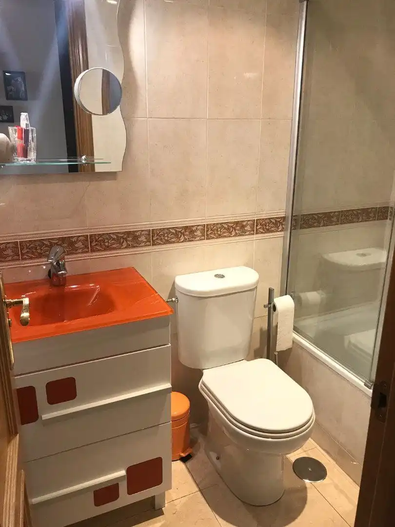 Bathroom of Flat for rent in Algeciras  with Air Conditioner and Furnished