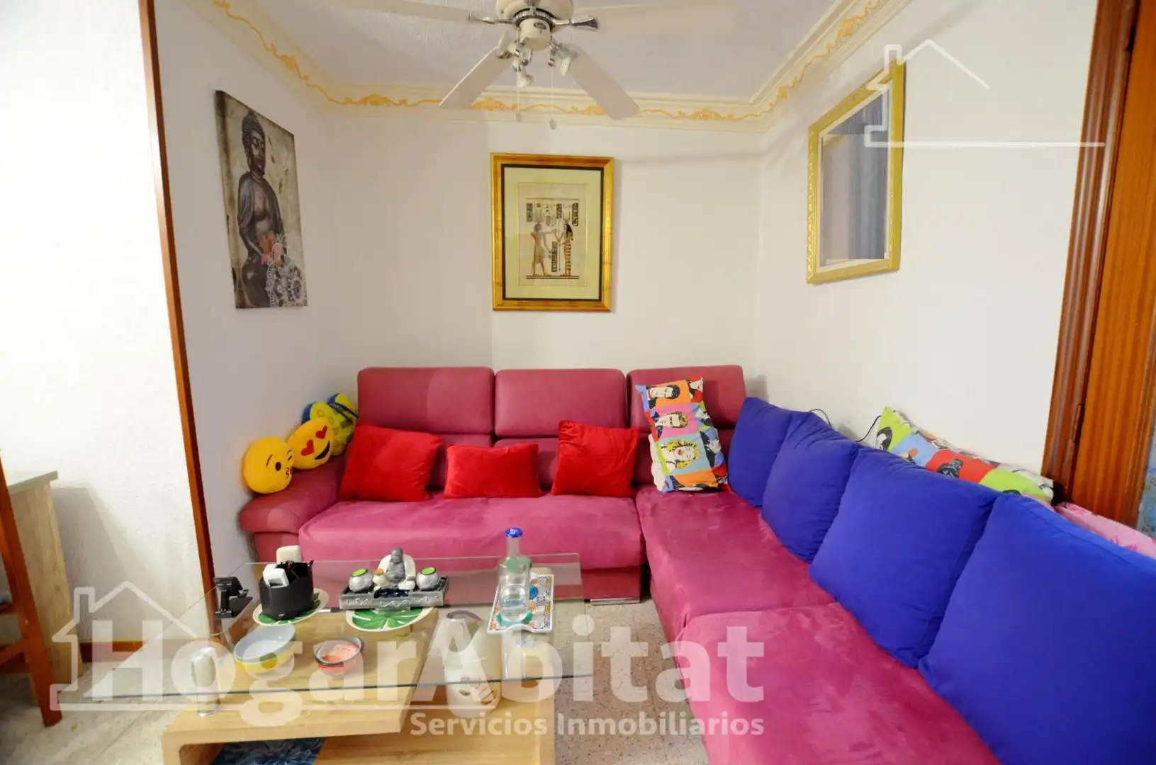 Sala d'estar de Pis en venda en Alicante / Alacant amb Aire condicionat, Calefacció i Jardí privat