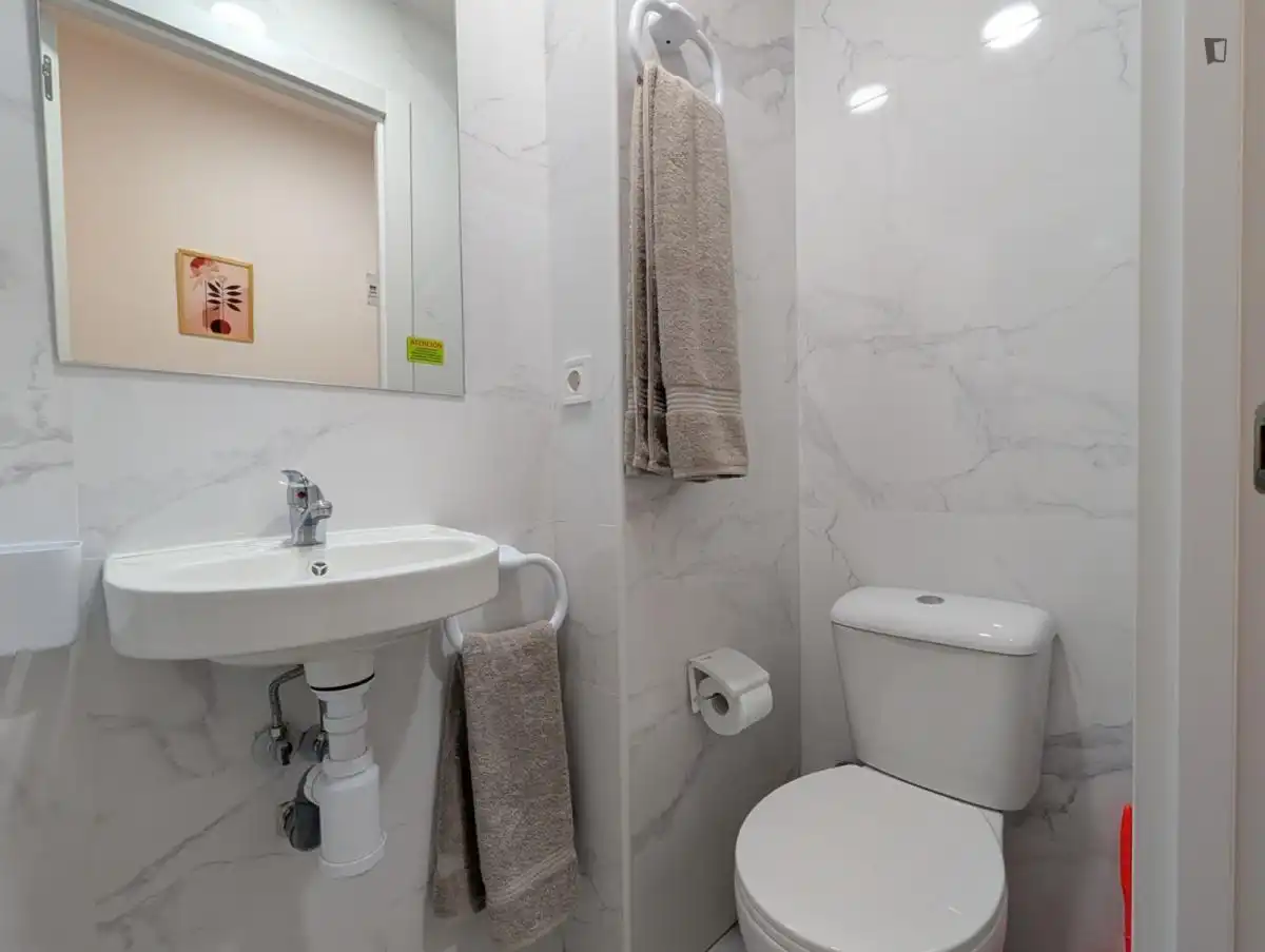 Bany de Apartament per a compartir en Madrid amb Moblat i Rentadora