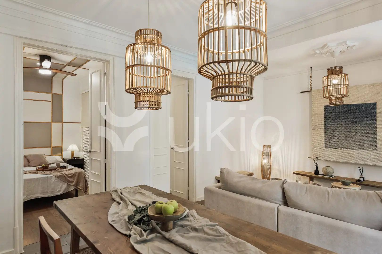 Sala de estar de Apartamento de alquiler en Barcelona con Calefacción, Amueblado y Horno
