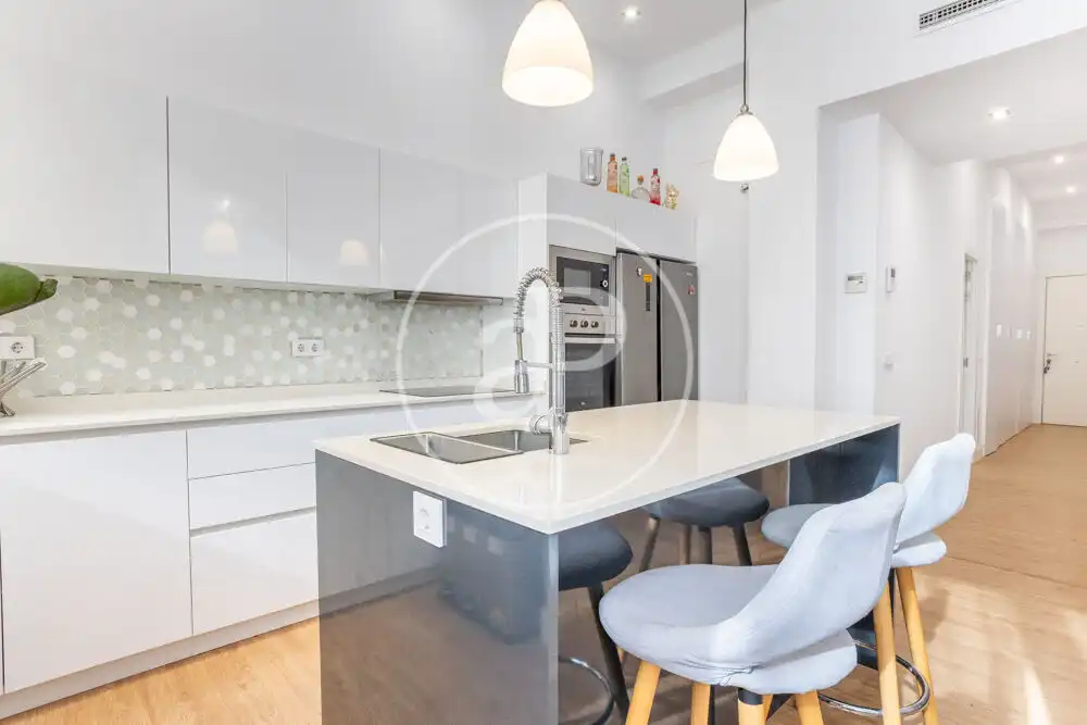 Küche von Wohnung zur Miete in Valencia mit Klimaanlage, Terrasse und Möbliert