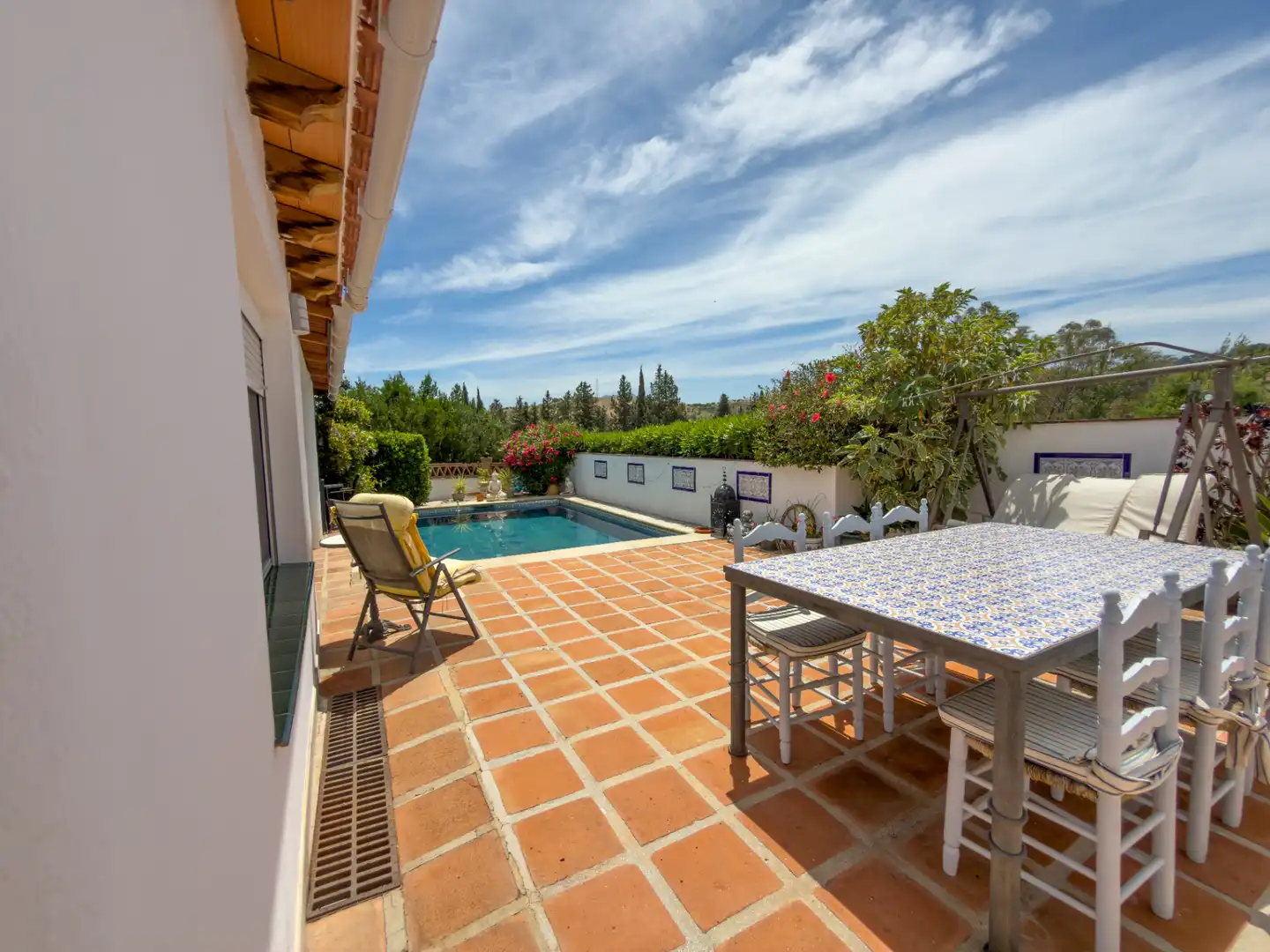 Terraza de Finca rústica en venta en Coín con Aire acondicionado, Trastero y Piscina