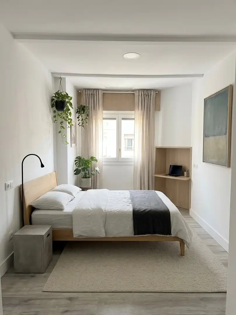 Bedroom of Apartments for rent in Madrid  with Air Conditioner, Heating and Private garden
