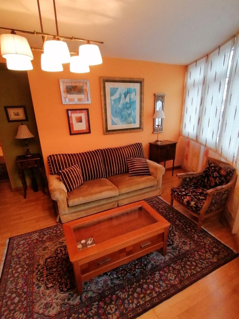 Living room of Flat for sale in Gijón   with Heating, Parquet flooring and Storage room