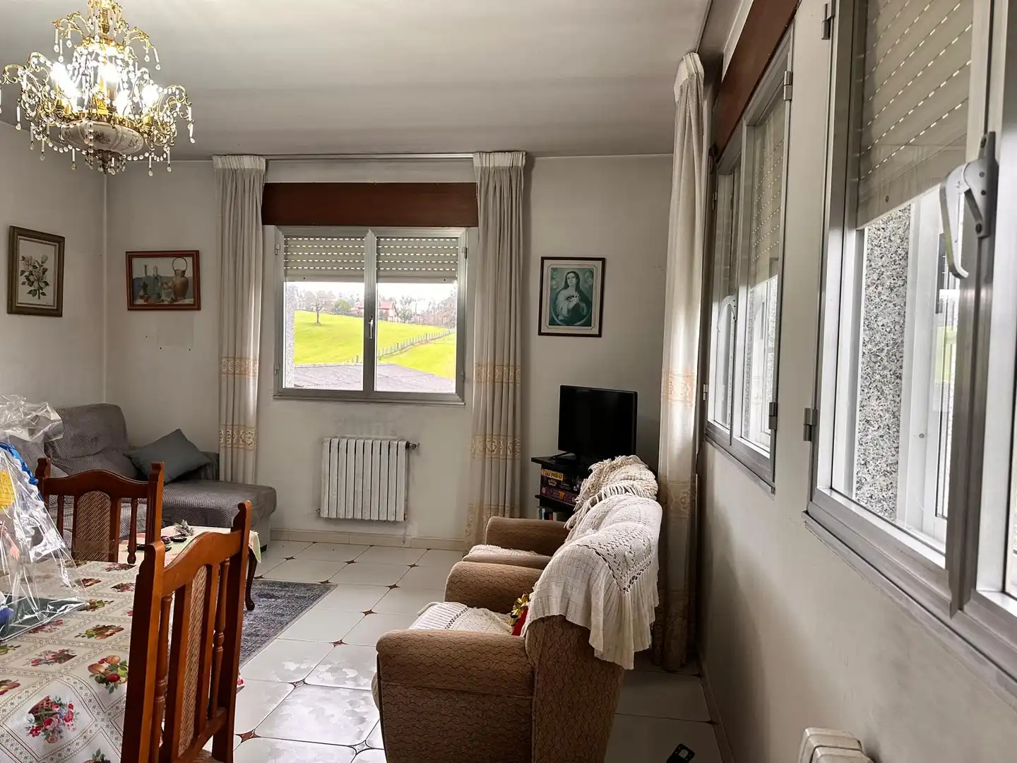 Sala de estar de Casa o chalet en venta en Boqueixón con Jardín privado, Amueblado y Balcón