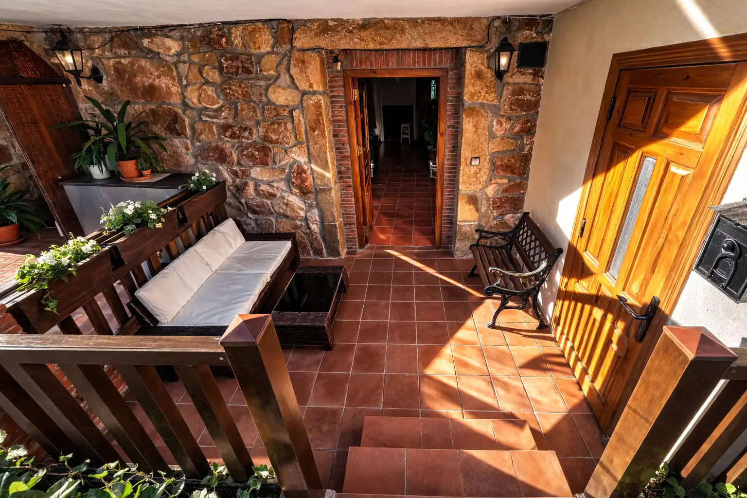 Terrasse von Wohnung zur Miete in Cartes mit Terrasse, Möbliert und Ofen