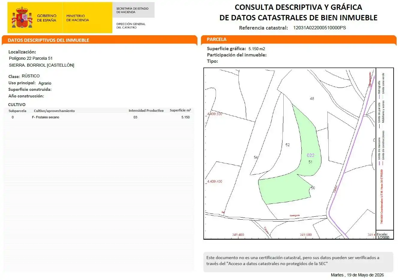 Rural land for sale in Borriol, imagen 12