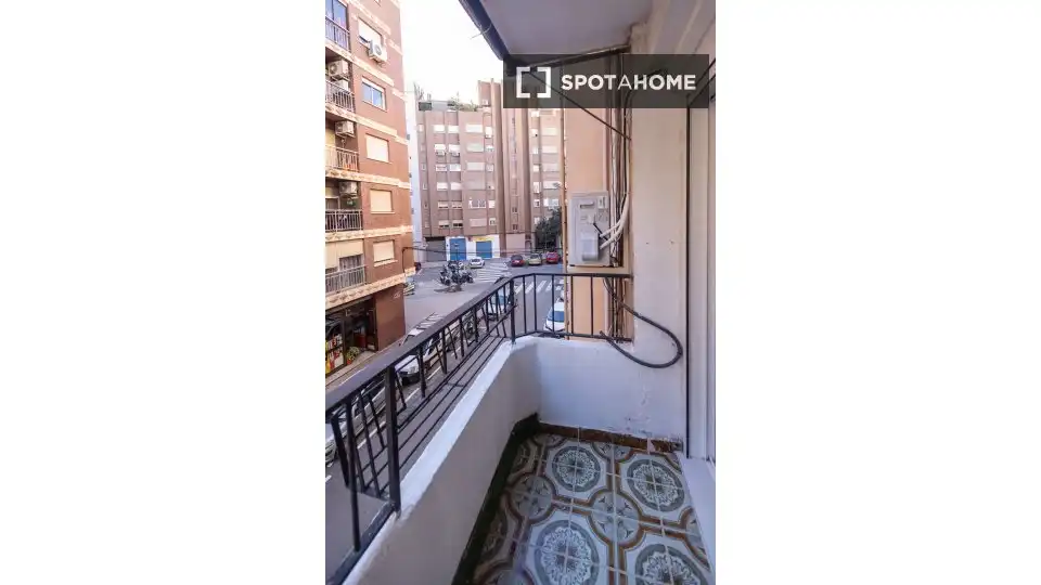 Terraza de Piso de alquiler en Valencia con Aire acondicionado, Calefacción y Amueblado