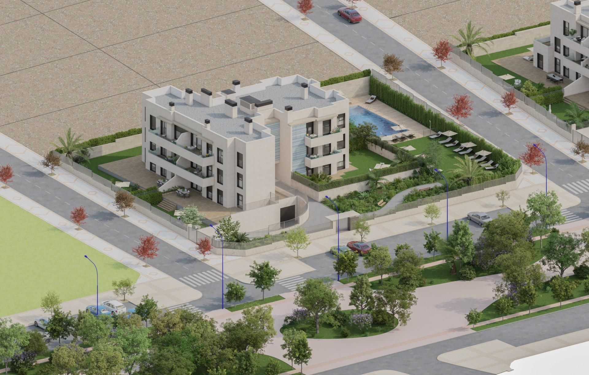 Exterior view of Apartment for sale in Badajoz Capital  with Air Conditioner, Heating and Private garden