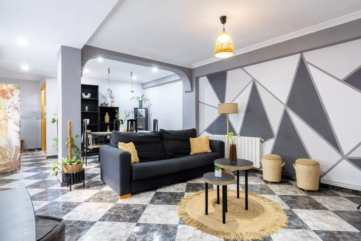 Wohnzimmer von Dachboden zum Verkauf in Foios mit Klimaanlage, Heizung und Terrasse