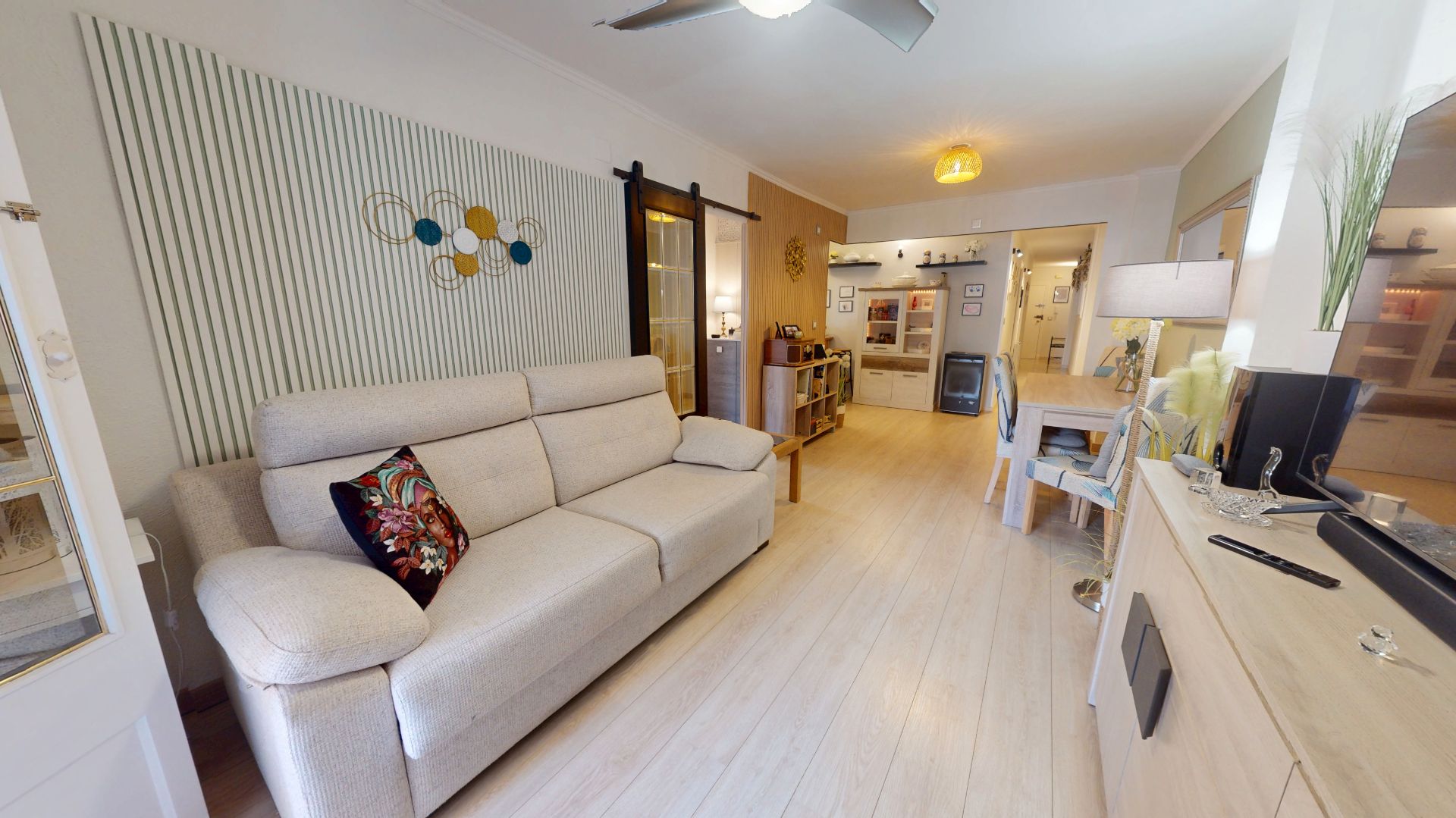 Living room of Flat for sale in Mutxamel  with Air Conditioner, Heating and Parquet flooring