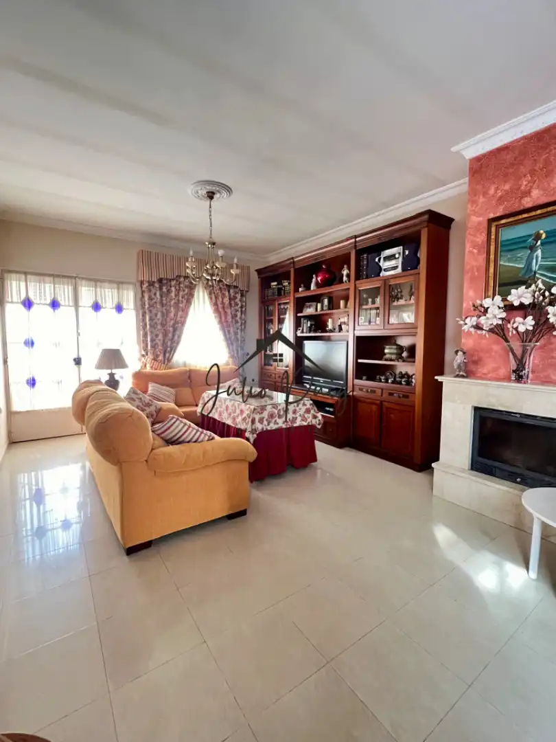 Sala d'estar de Casa o xalet en venda en Villamanrique de la Condesa amb Aire condicionat, Traster i Moblat