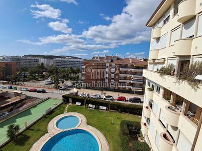 Exterior view of Flat for sale in Lloret de Mar  with Private garden, Parquet flooring and Swimming Pool