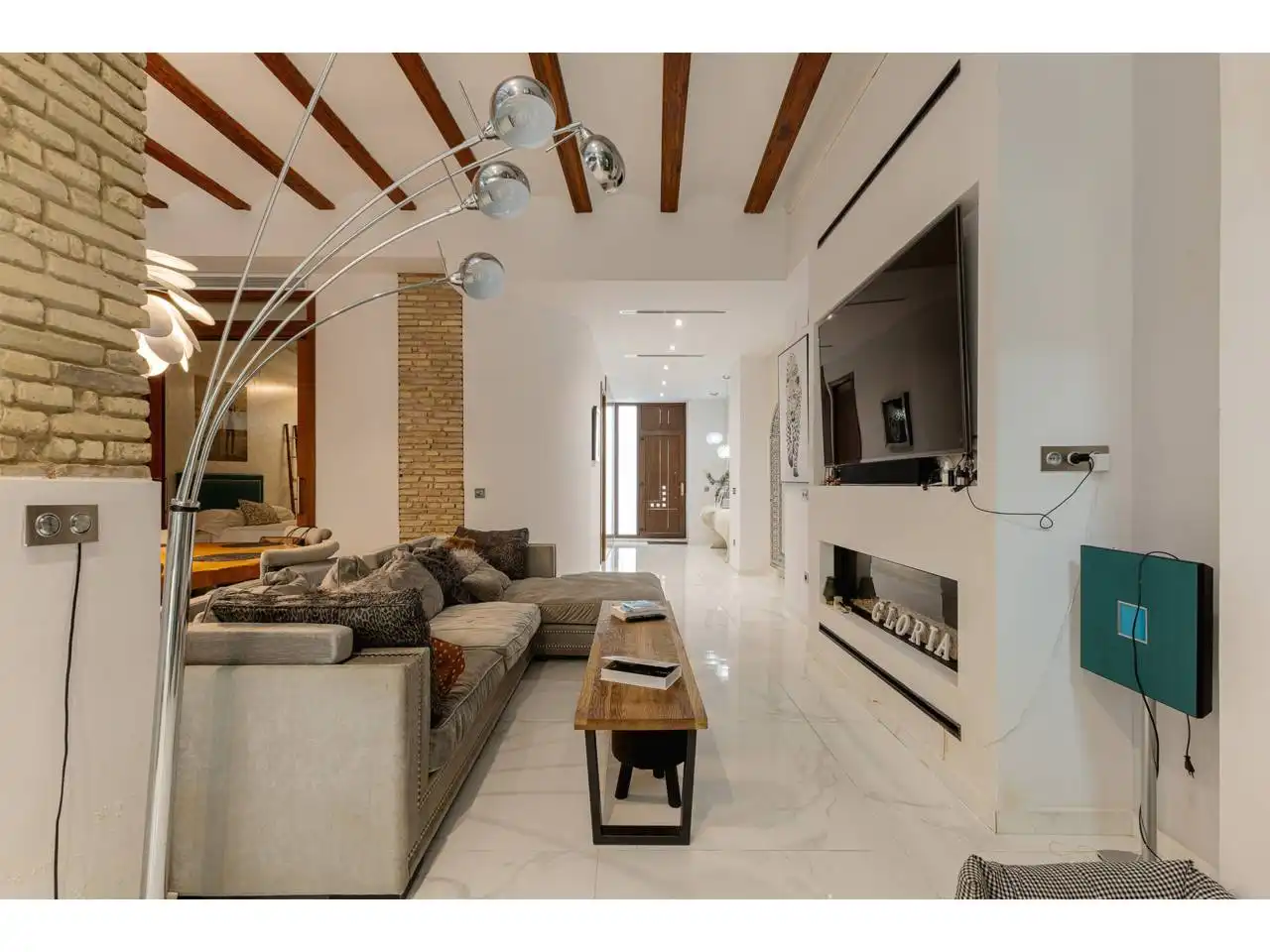 Wohnzimmer von Wohnung zum Verkauf in Valencia mit Klimaanlage, Heizung und Terrasse
