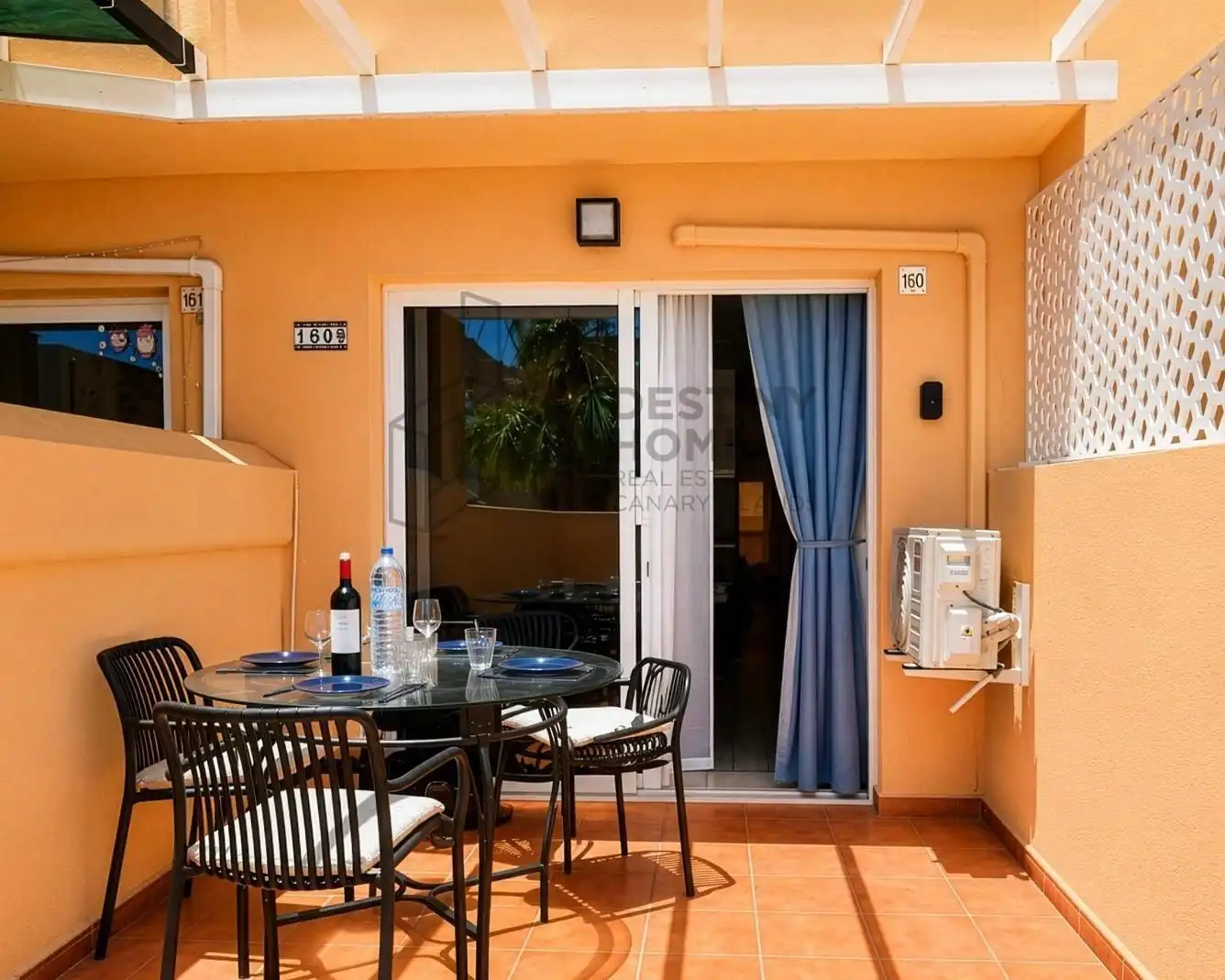 Terraza de Apartamento en venta en Pájara con Aire acondicionado, Jardín privado y Piscina comunitaria