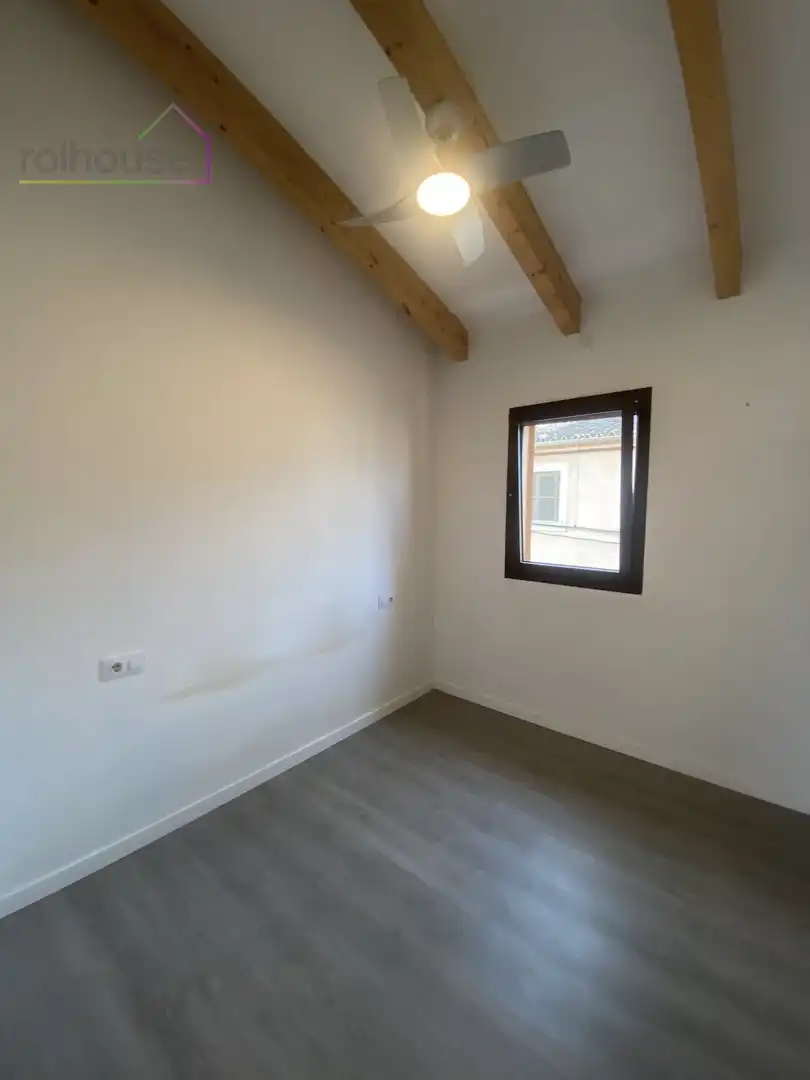 Schlafzimmer von Maisonette zur Miete in Binissalem mit Klimaanlage, Parkett und Terrasse