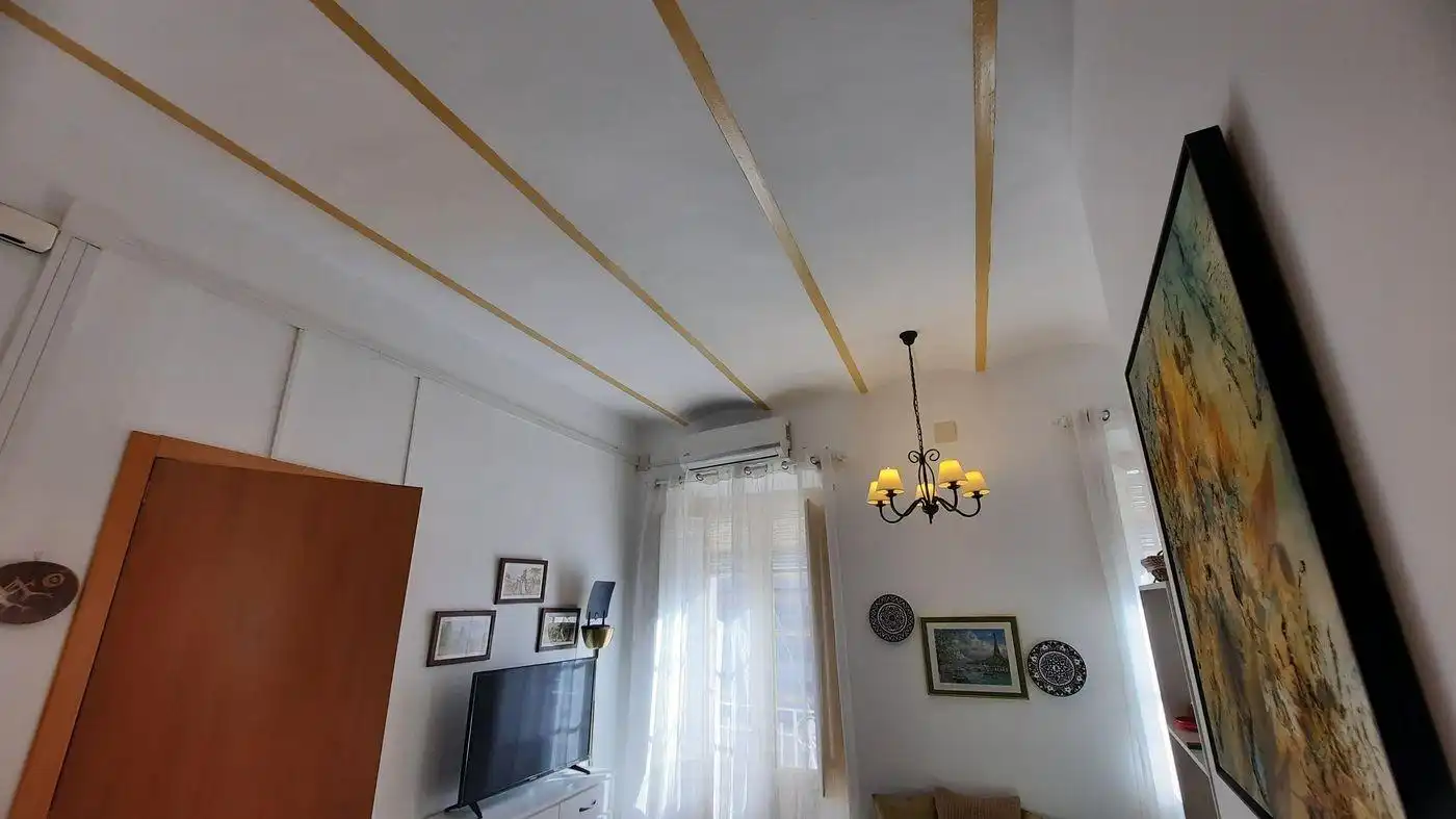 Living room of Apartments for sale in La Ràpita  with Air Conditioner, Parquet flooring and Furnished