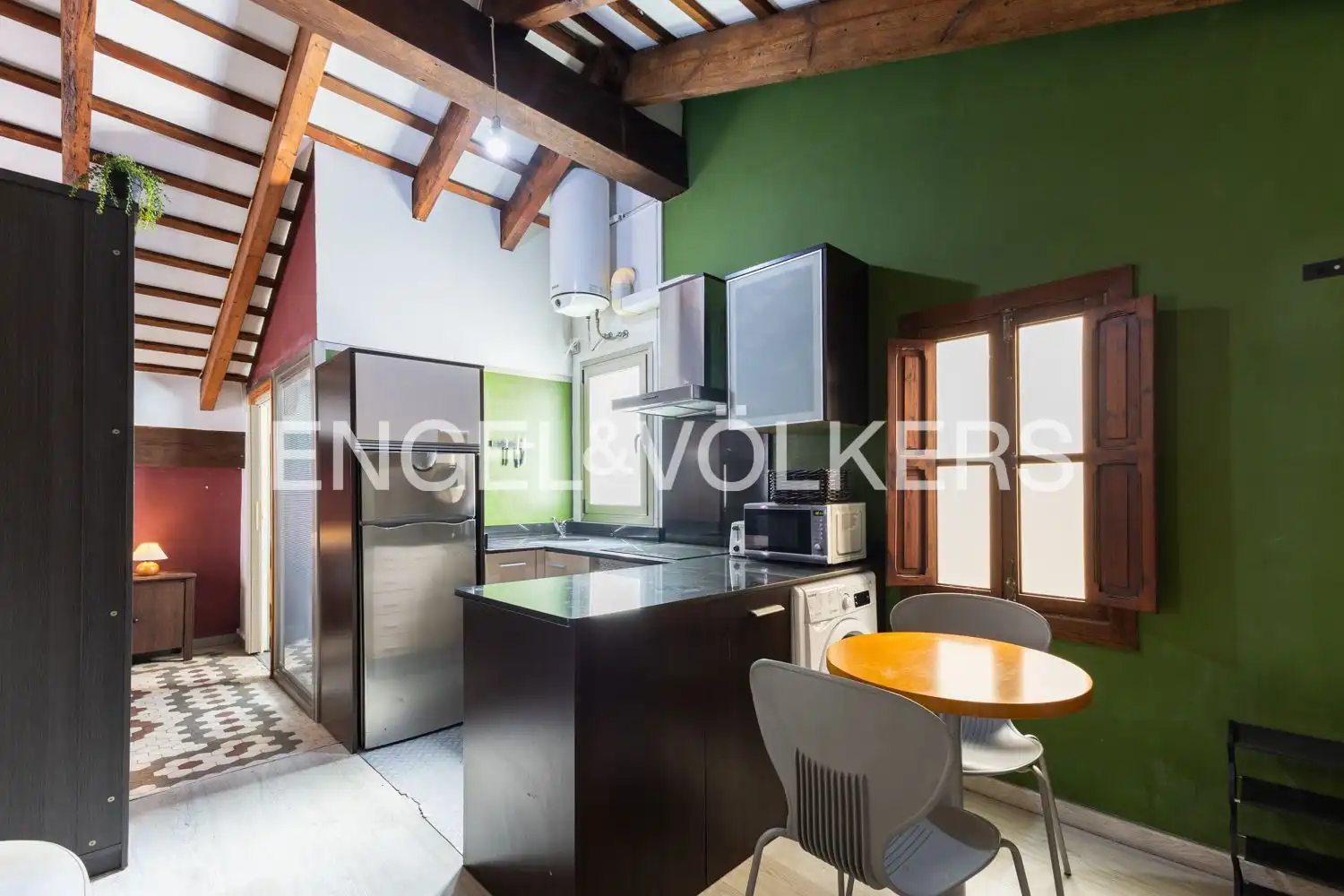 Küche von Wohnung zur Miete in Valencia mit Klimaanlage, Heizung und Abstellraum