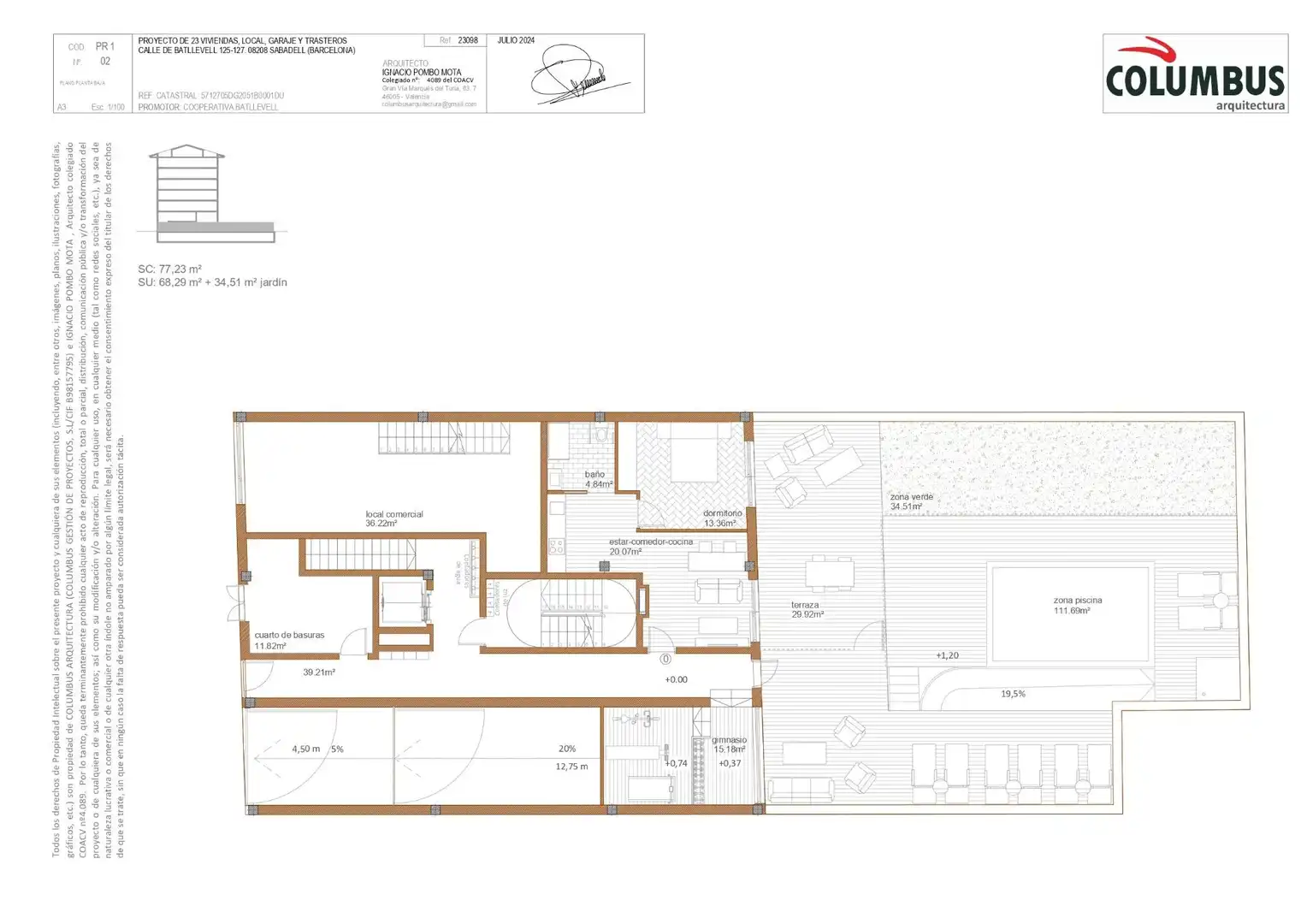 Wohnung zum Verkauf in Sabadell mit Heizung, Privatgarten und Terrasse