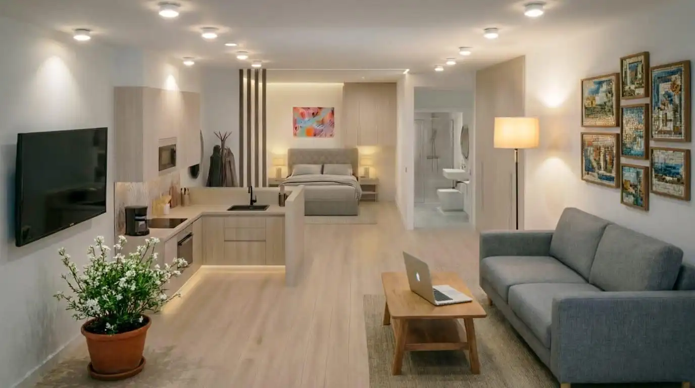 Living room of Apartments for sale in  Murcia Capital  with Air Conditioner and Furnished