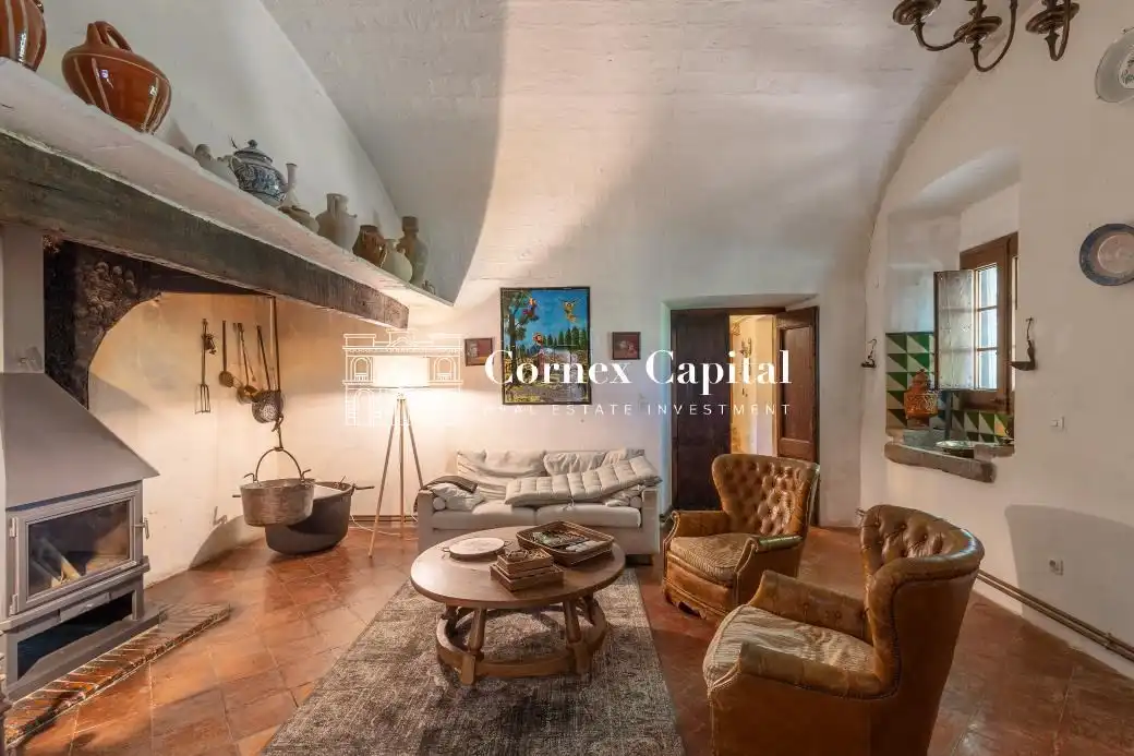 Wohnzimmer von Country house zur Miete in Rupià mit Klimaanlage, Heizung und Privatgarten