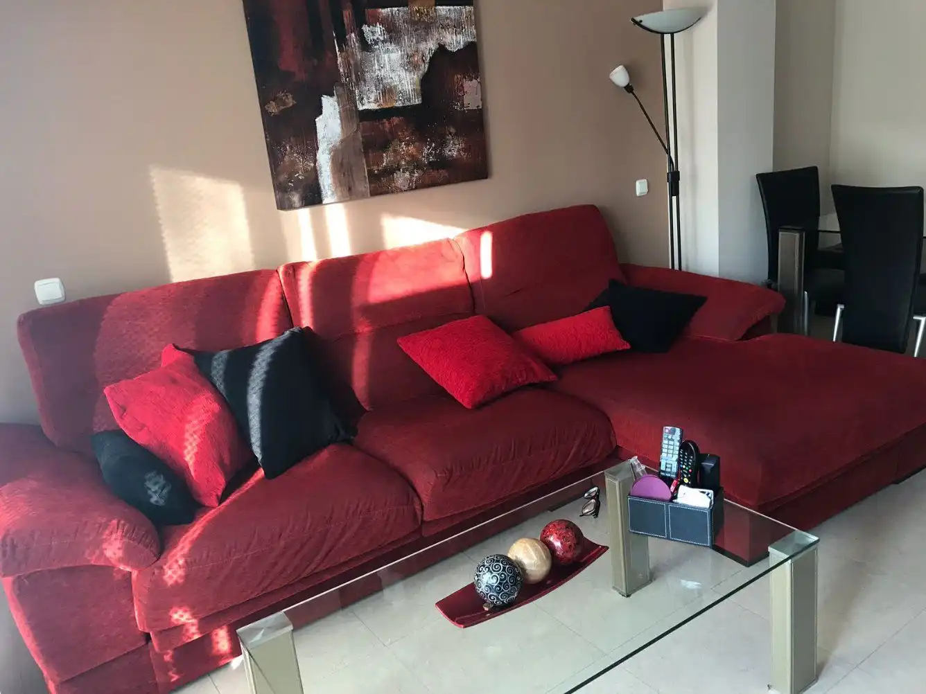 Living room of Flat for rent in Algeciras  with Air Conditioner and Furnished