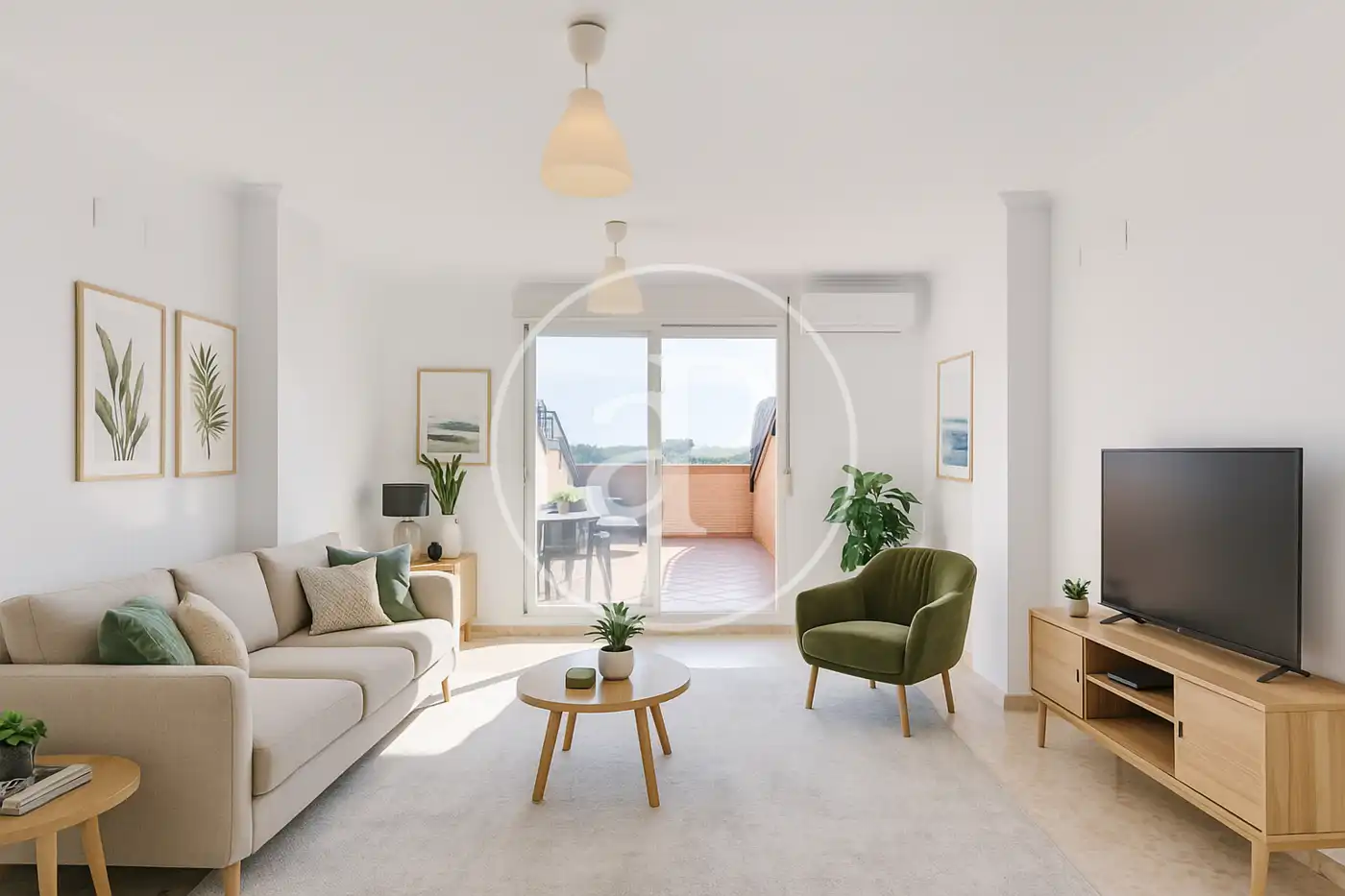 Sala de estar de Ático en venta en Canet d'En Berenguer con Aire acondicionado, Calefacción y Terraza