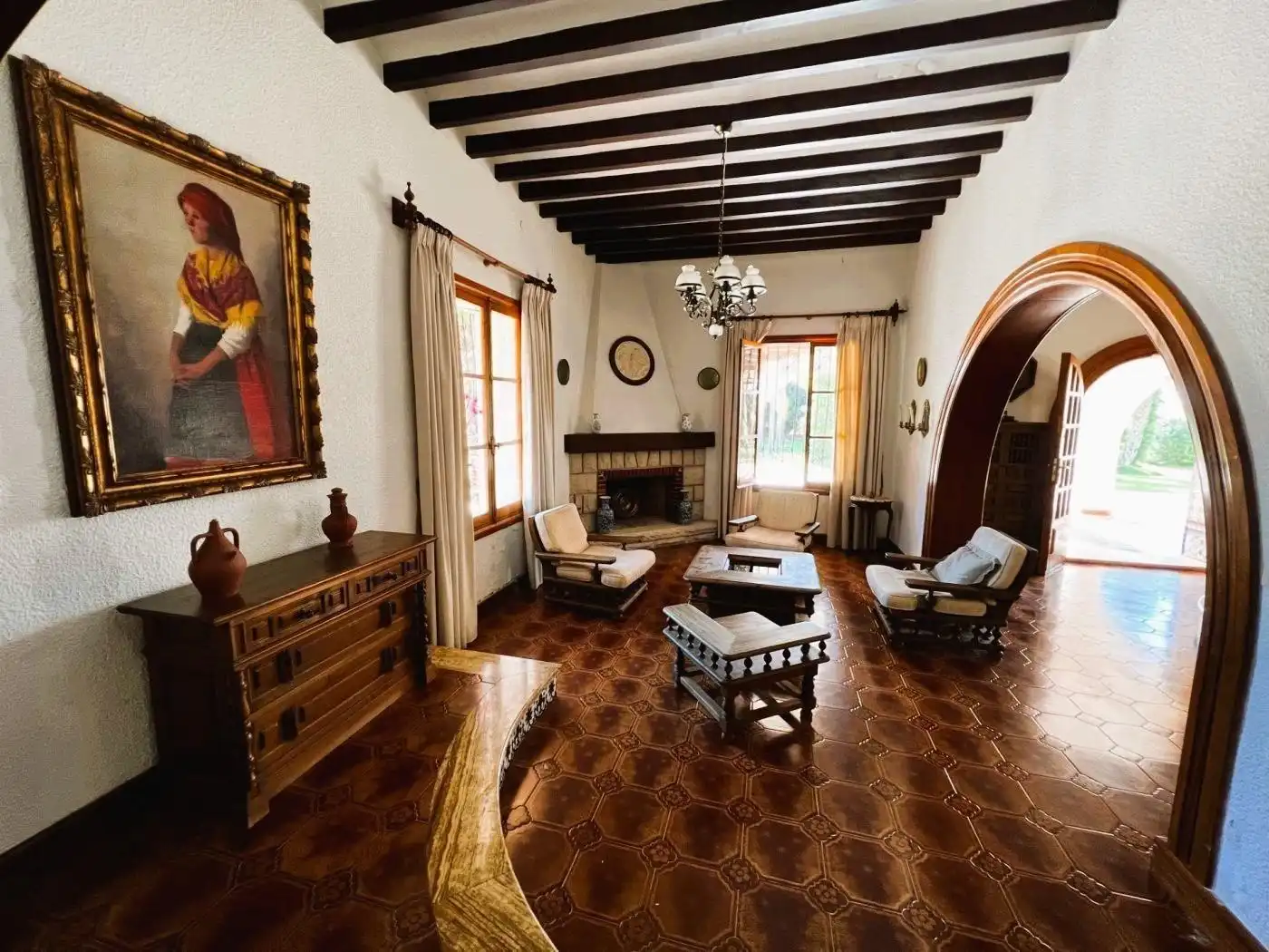 Wohnzimmer von Country house zum Verkauf in Novelda mit Klimaanlage, Heizung und Privatgarten