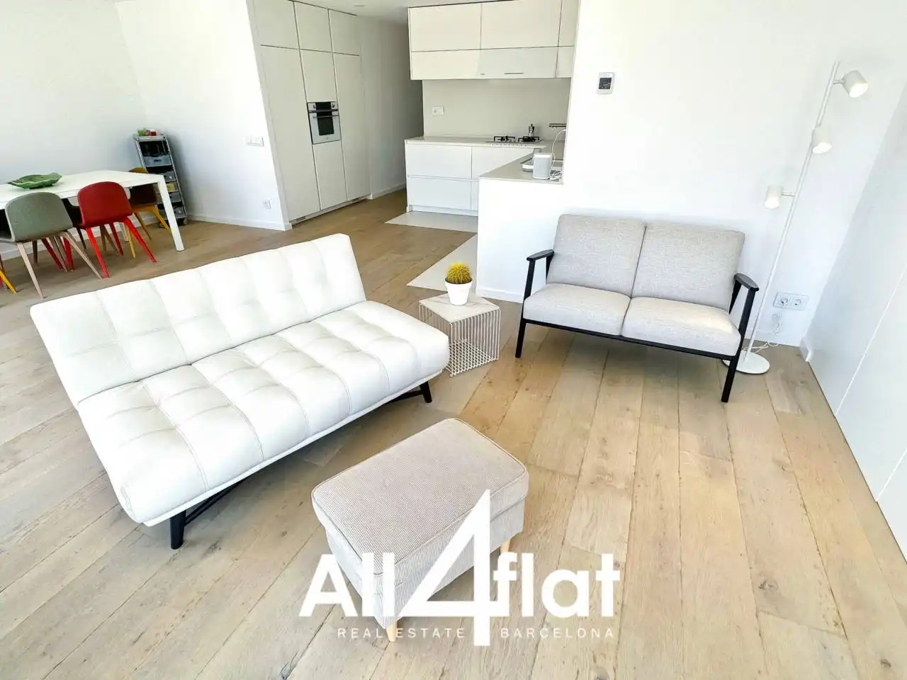 Living room of Attic for rent in Barcelona  with Air Conditioner, Heating and Parquet flooring