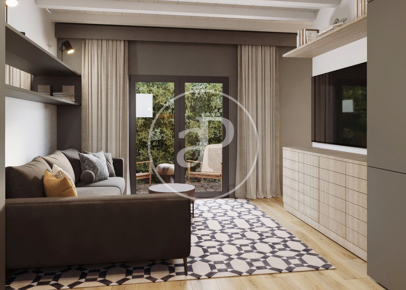 Sala d'estar de Pis en venda en  Barcelona Capital amb Aire condicionat, Calefacció i Terrassa