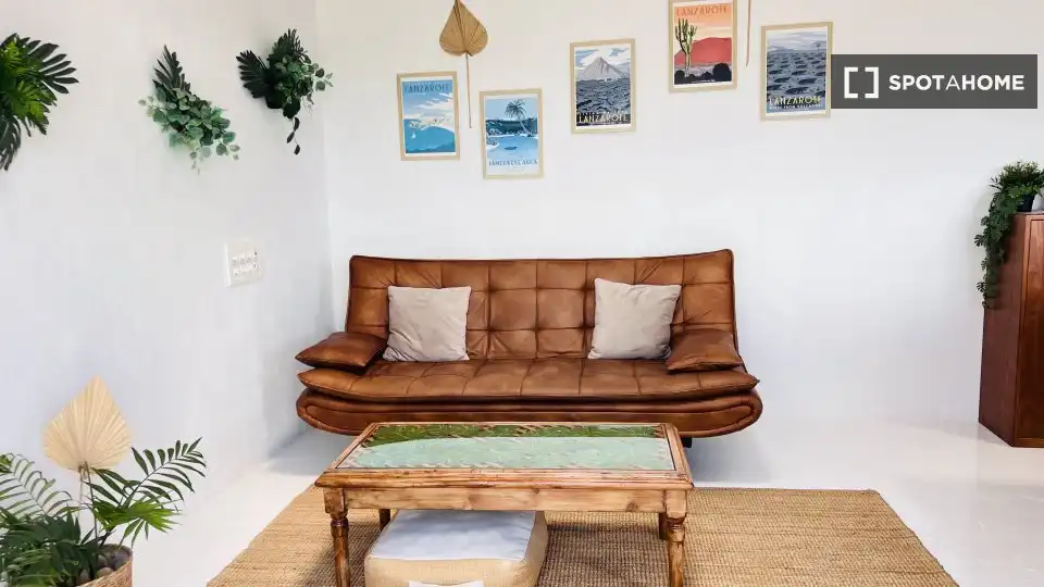 Wohnzimmer von Wohnungen zur untervermieten in Teguise mit Klimaanlage, Terrasse und Möbliert