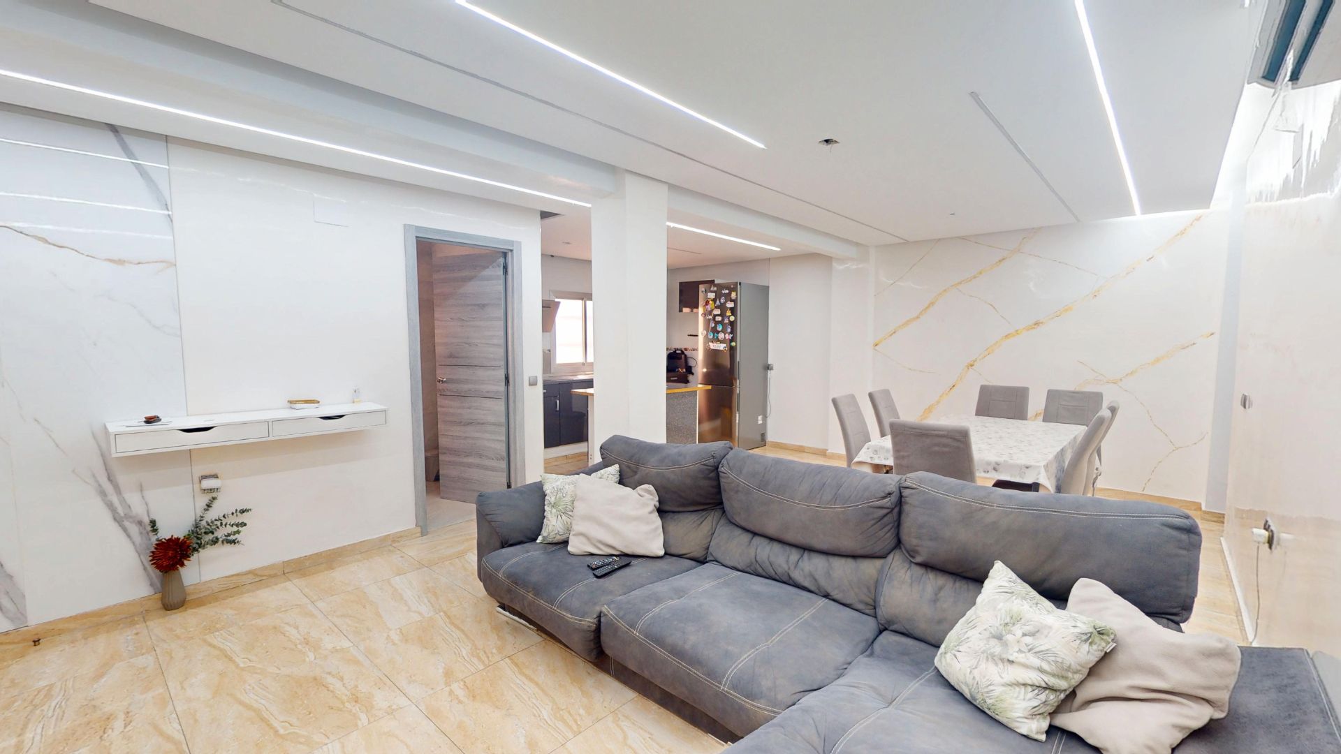 Living room of Flat for sale in Villajoyosa / La Vila Joiosa  with Air Conditioner and Furnished